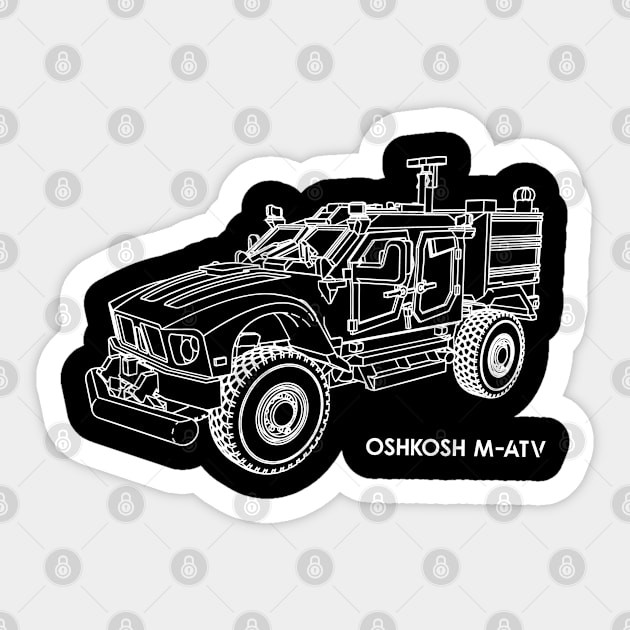 Oshkosh M-ATV MRAP Sticker by Arassa Army